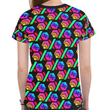 Hex PulseX Pulse Black Women's All Over Print Mesh Cloth T-shirt