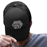 Hex Grey Logo Black Unisex Baseball Cap