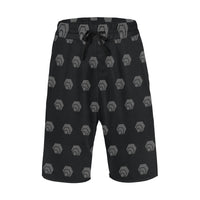 Hex Black & Grey Men's All Over Print Casual Shorts