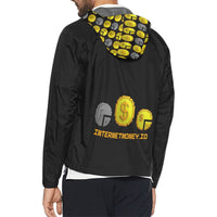 InternetMoney Back Print Unisex All Over Print  Hooded Windbreaker