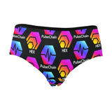 Hex Pulse TEXT Black Women's High Waist Briefs