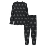 Hex Black & Grey Women's All Over Print Pajama Set with Trouser Opening