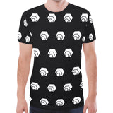 Hex White Black Men's All Over Print Mesh T-shirt