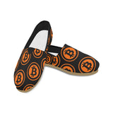 Bitcoin Black & Orange Casual Canvas Women's Shoes - Crypto Wearz
