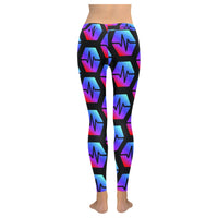 Pulse Black All-Over Low Rise Leggings