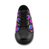 Hex Pulse TEXT Black Women's Canvas Shoes