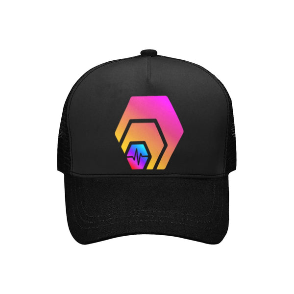 Hex Pulse Morph Black Unisex Baseball Cap