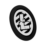 Litecoin Logo Elegant Black Wall Clock
