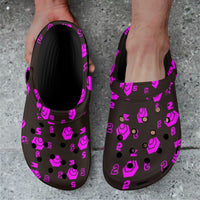 5555 Pink Custom Print Adults Clogs