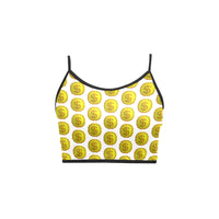 IM 3D WHT Women's Spaghetti Strap Crop Top