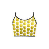 IM 3D WHT Women's Spaghetti Strap Crop Top