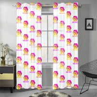 Hex Color Dot Com Gauze Curtain 28"x84" (Two Pieces)