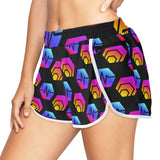 Hex Pulse Combo Black Women's Sports Shorts