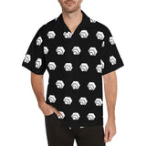 Hex White Black Men's All Over Print Hawaiian Shirt