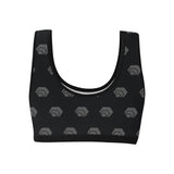 Hex Black & Grey Women's All Over Print Sports Bra