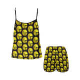 Time 3D 2 BLK Women's Spaghetti Strap Cami Short Pajama Set