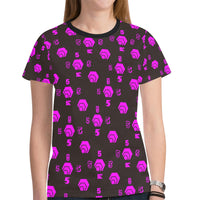 5555 Pink Women's All Over Print Mesh Cloth T-shirt