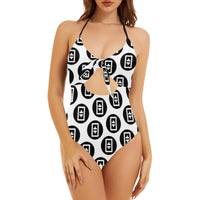 Thetas Backless Bow Hollow Out Swimsuit