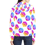 Hex Pulse Combo Women's All Over Print Full Zip Hoodie