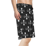 Hex Dot Com White Men's All Over Print Beach Shorts