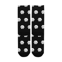 Hex White Black Women's Custom Socks