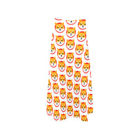 Shiba Inu Sleeveless Tank Dress with Pockets