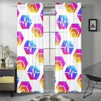 Hex Pulse Combo Gauze Curtain 28"x84" (Two Pieces)