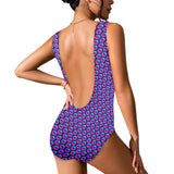 Pulses Small Black Women's Low Back One Piece Swimsuit