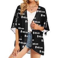 HEXdotcom Combo White Women's Kimono Chiffon Cover Up