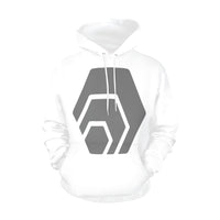 Hex Grey Logo White Women's All Over Print Hoodie