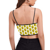 IM 3D WHT Women's Spaghetti Strap Crop Top