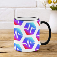 Pulse Custom Ceramic Mug With Colored Rim and Handle (11oz)