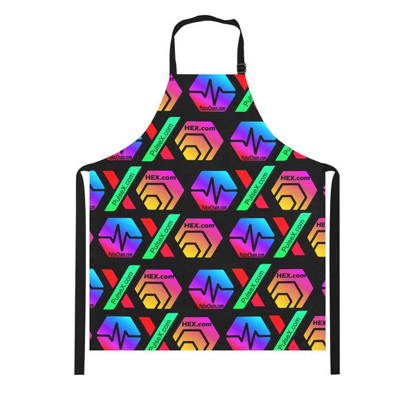 HPXdotCOM Black All Over Print Adjustable Apron for Men