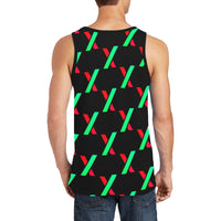 PulseX Black Men's All Over Print Tank Top