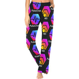 Hex Pulse TEXT Black Women's Pajama Pants