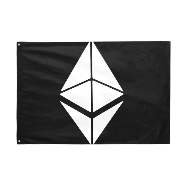 Ethereum Black Flag (70" x 47") - Crypto Wearz