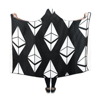 Ethereums Black Hooded Blanket 60"x50"