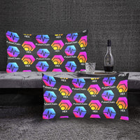 Hex Pulse TEXT Black Rectangle Pillow Cases 20"x36" (Pack of 2)