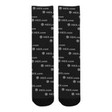 HEXdotcom Combo Grey Sublimated Crew Socks (3 Packs)