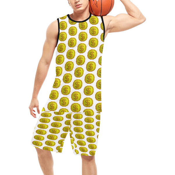 IM 3D WHT Basketball Uniform with Pocket