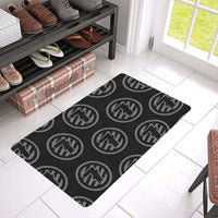 Litecoins Black & Grey Doormat 30"x18" (Rubber)