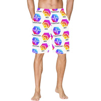 Hex Pulse TEXT All Over Print Basketball Shorts With Pockets