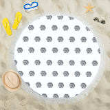 Hex Grey Circular Beach Shawl 59"