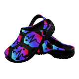 Pulse Black Custom Print Adults Clogs