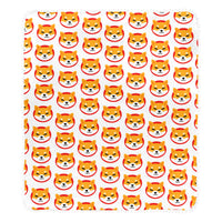 Shiba Inu Pom Pom Fringe Blanket 60"x80"