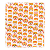 Shiba Inu Pom Pom Fringe Blanket 60"x80"