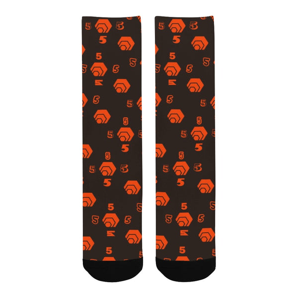 5555 Orange Men's Custom Socks