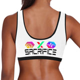 Sacrifice Black Women's All Over Print Sports Bra