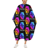 Hex Pulse TEXT Black Hair Cutting Cape for Adults