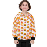 Shiba Inu Big Boys' Long Sleeve Hoodie